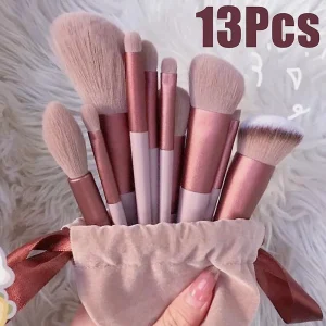 13 Pcs Rose Gold Makeup Brushes Set